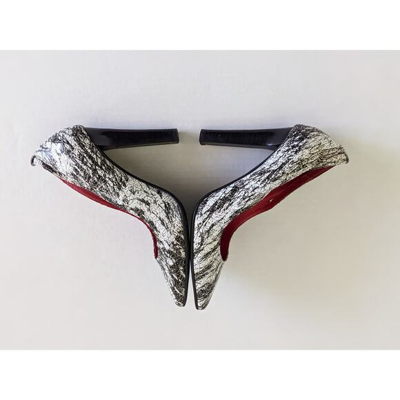 Jeffrey Campbell Theodora Pump Sz 8 Black White Splattered Ibiza Last Handmade - Picture 4 of 9